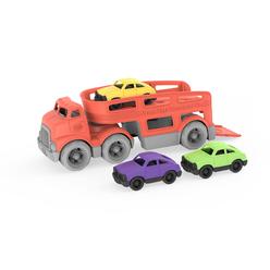 green toys car carrier coral