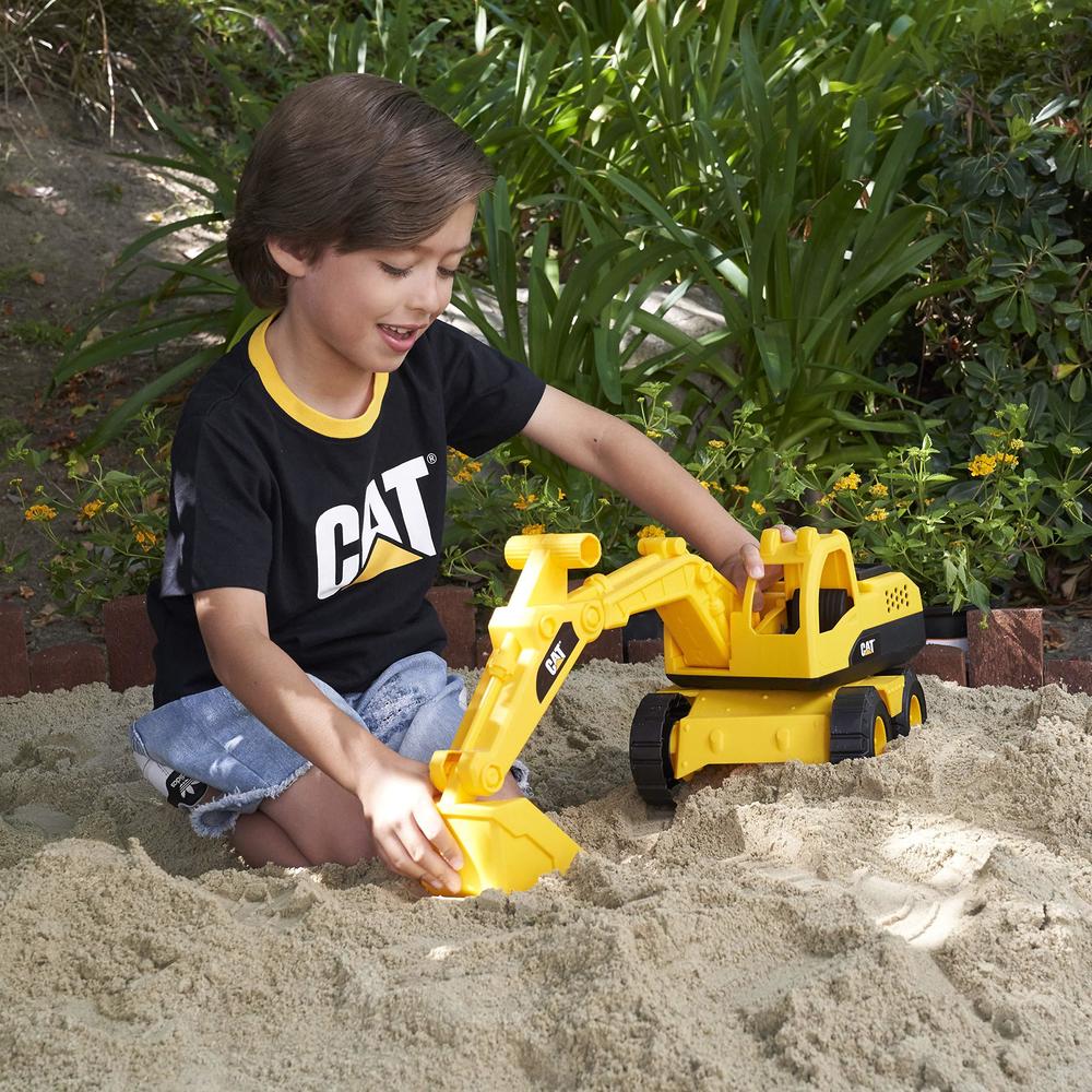 Funrise Toy cat construction 15" toy excavator , yellow