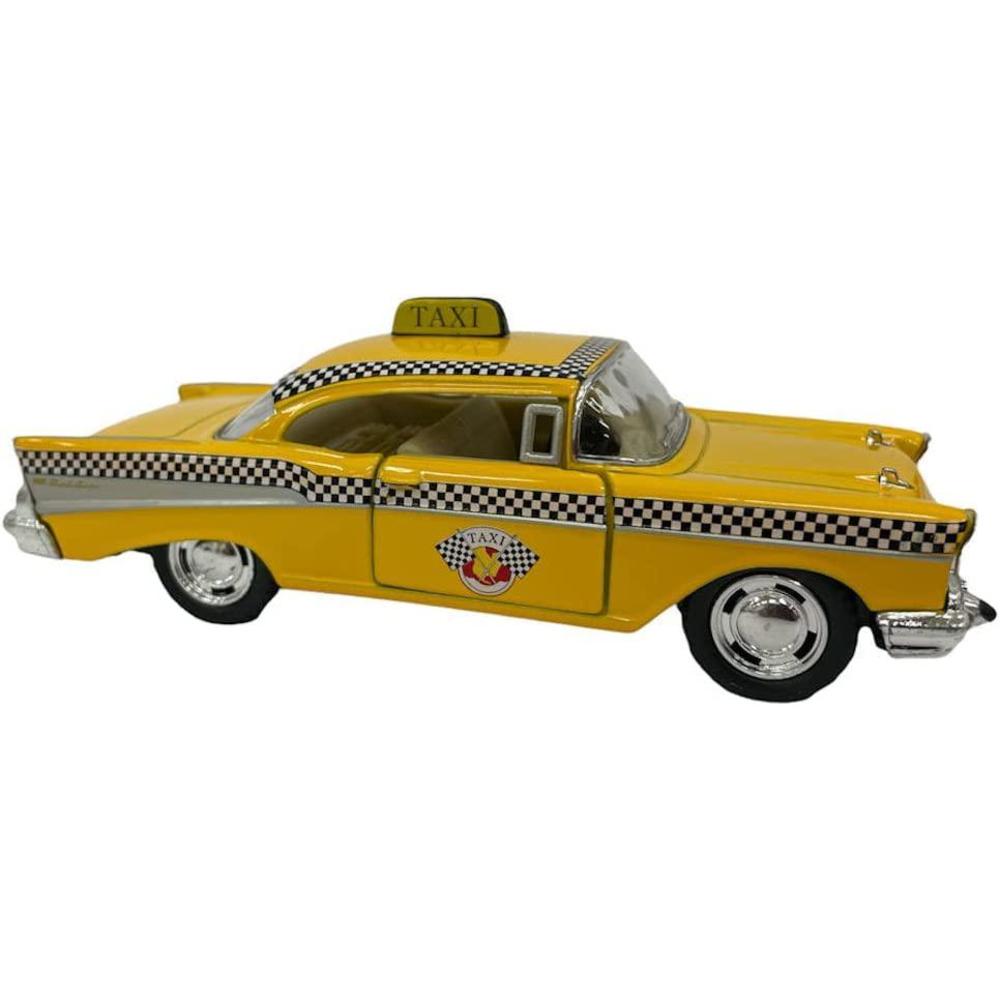 kinsmart 1957 chevy bel air coupe classic taxi cab 5" 1:40 scale die cast metal model toy car