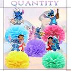 Hille Decor 5 party decorations for stitch centerpieces theme happy birthday  table decorations pom paper flowers favor