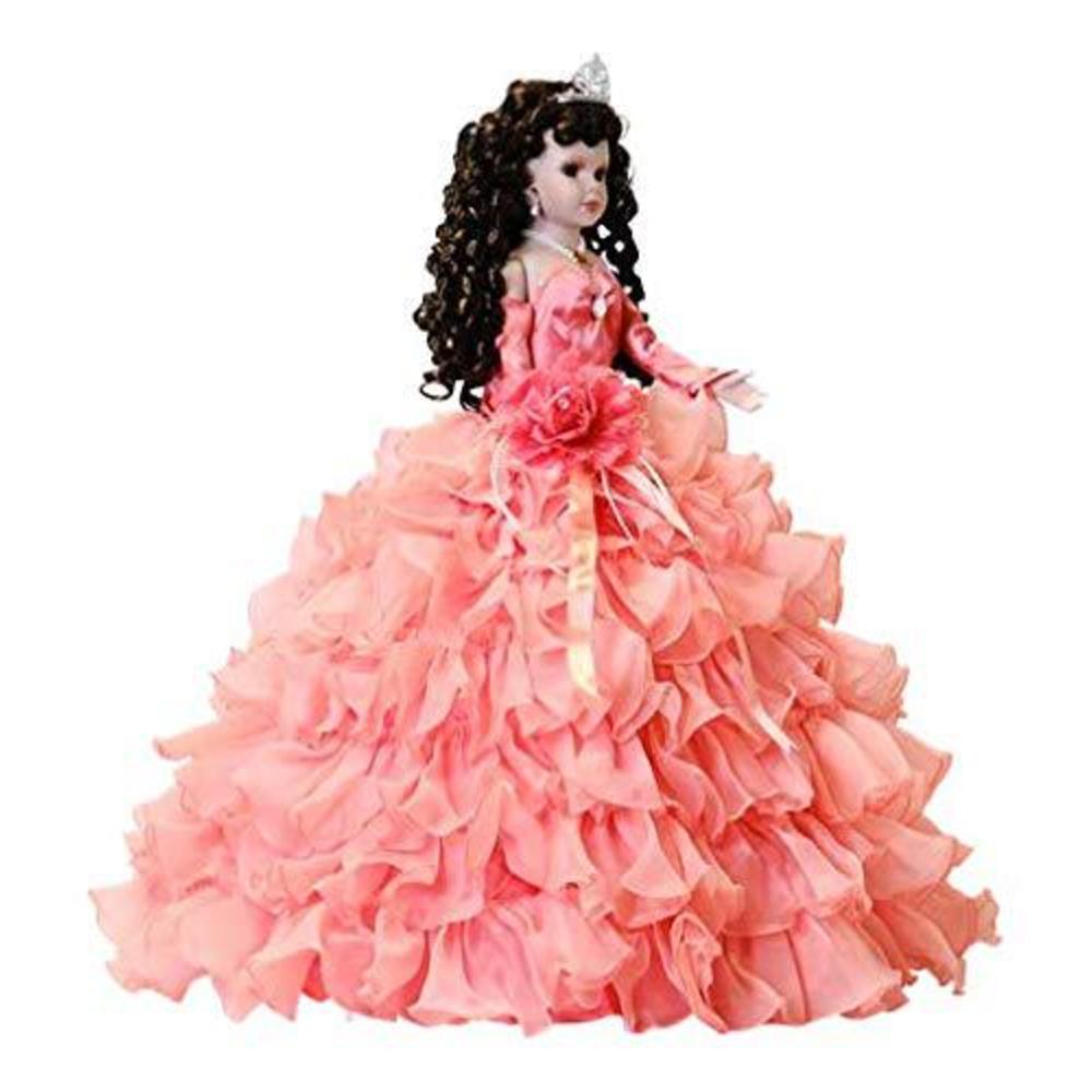 kinnex collections by amanda 28" porcelain quince anos quinceanera umbrella last doll muneca centerpiece ~ kw28300-20 (flamin