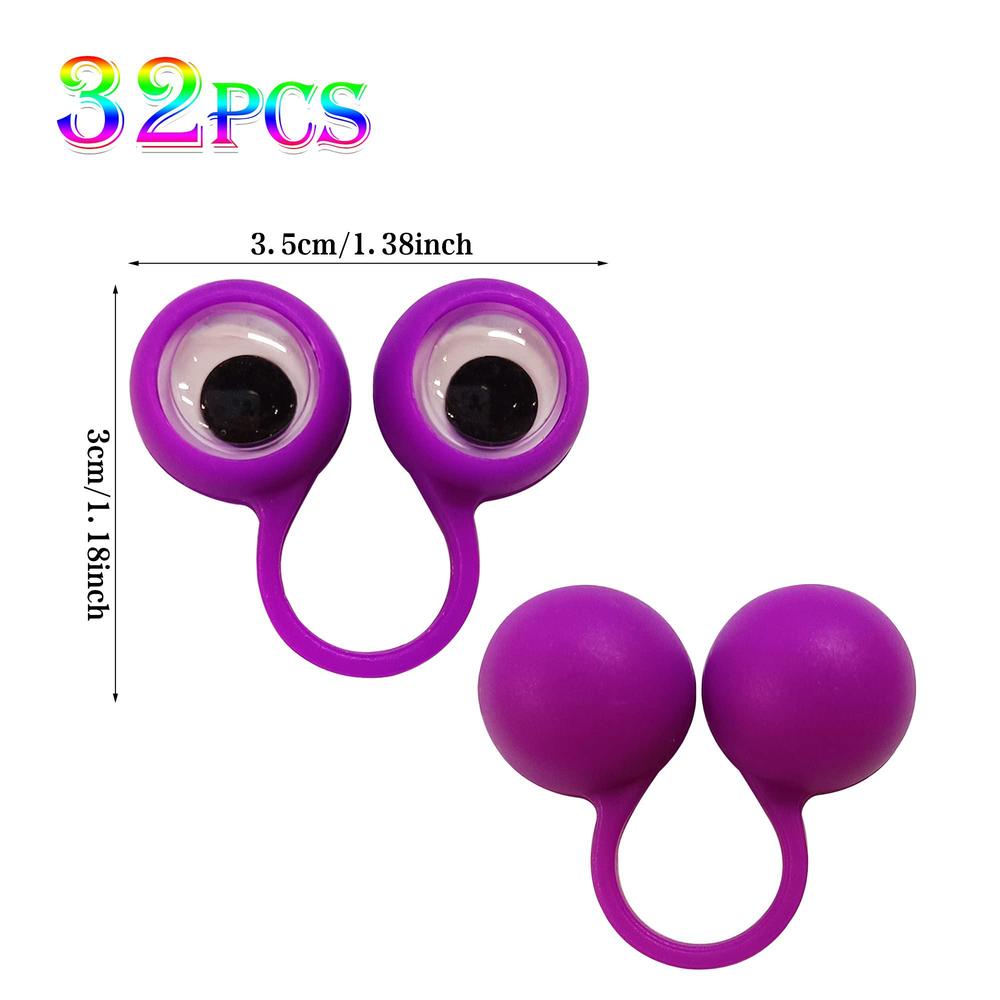PPXMEEUDC eye finger puppets googly eye finger puppets wiggly eyeball finger puppet rings eye finger toy kids party favor 8 colors a pa