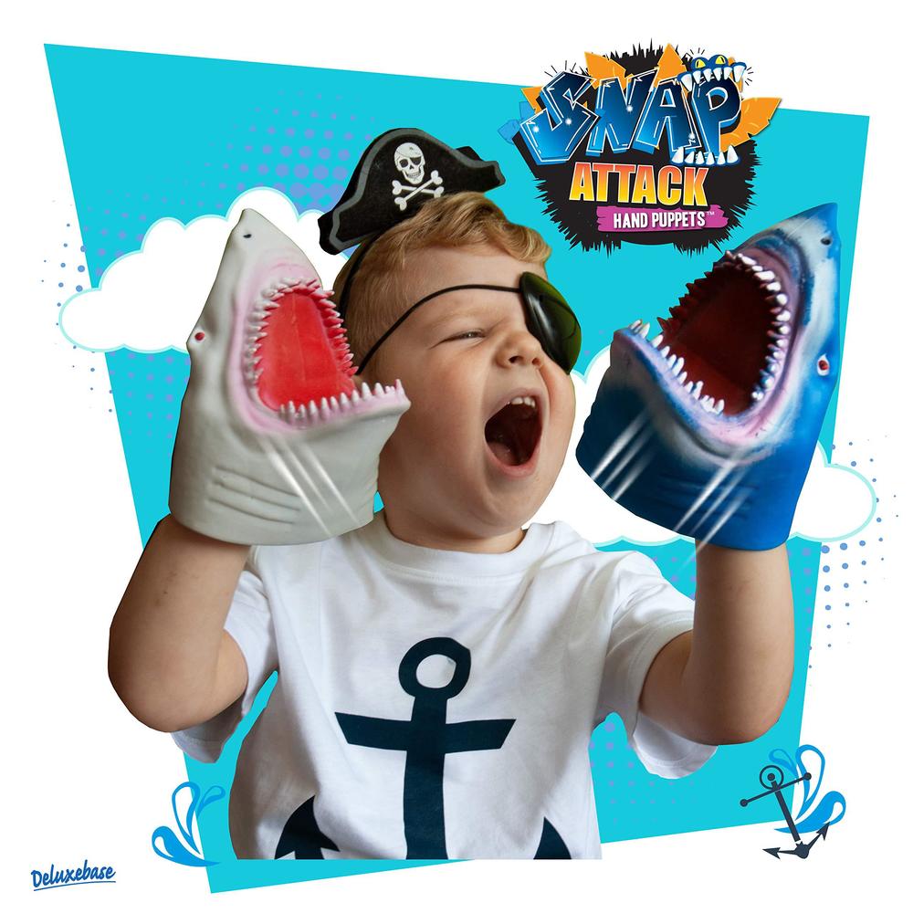 snap attack - shark from deluxebase. hand puppets for kids. ocean hand ...