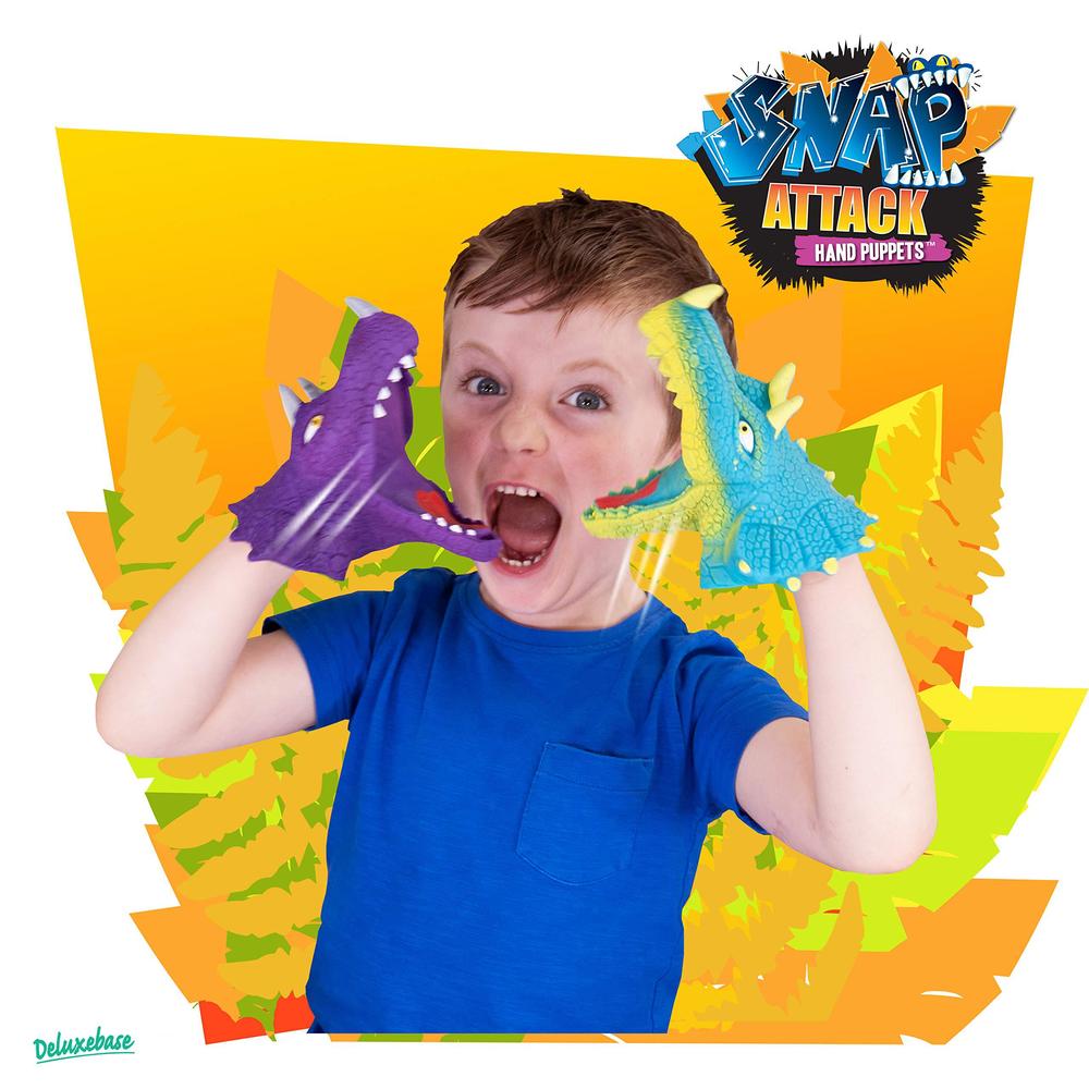 snap attack - triceratops from deluxebase. hand puppets for kids ...
