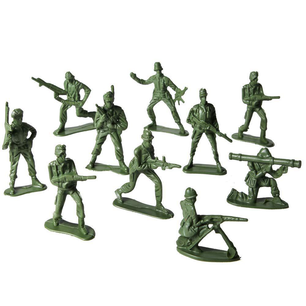 proloso toy soliders green army men action figures plastic army men sets military toys various poses bulk pack of 144