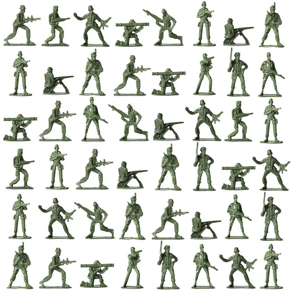 proloso toy soliders green army men action figures plastic army men sets military toys various poses bulk pack of 144