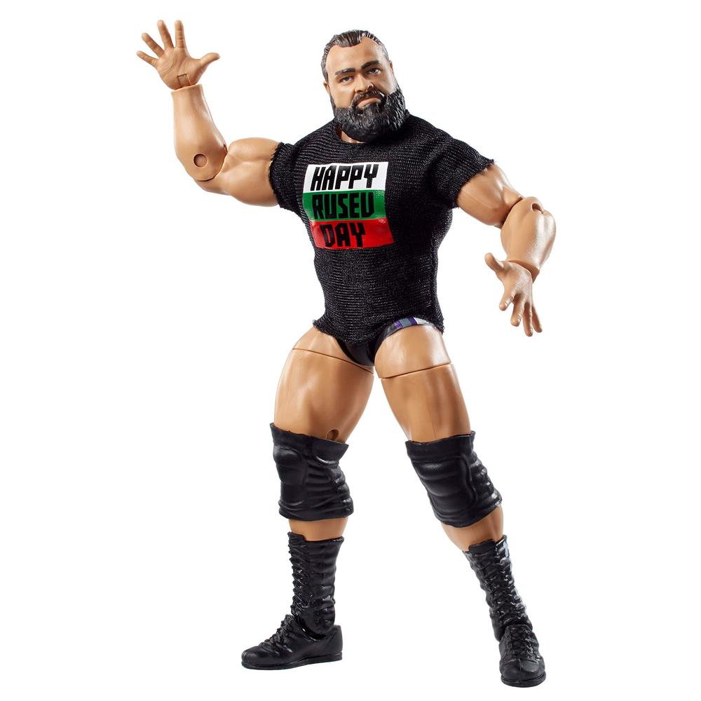 wwe mattel rusev elite collection deluxe action figure with realistic facial detailing, iconic ring gear & accessories