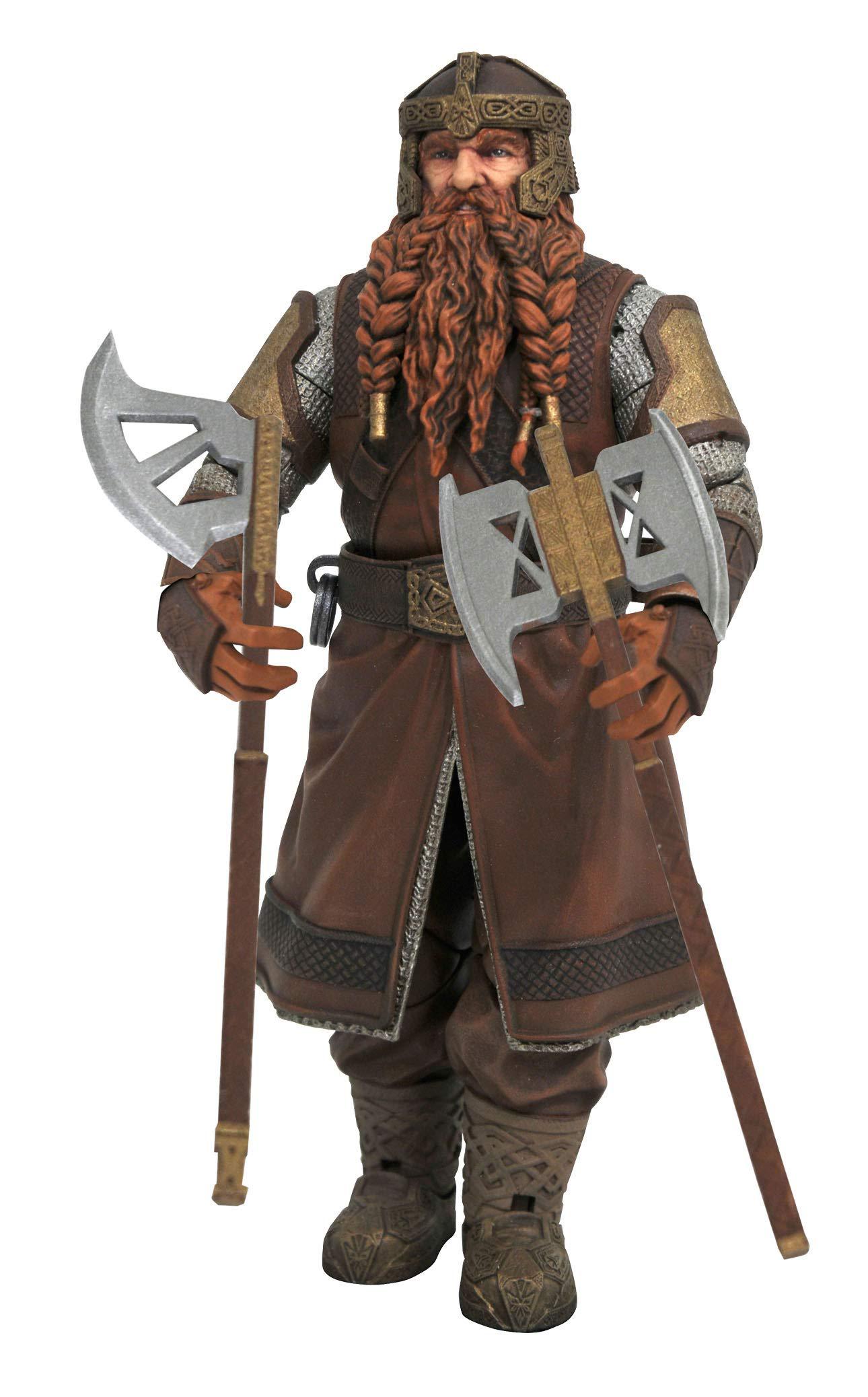 diamond select toys the lord of the rings: gimli action figure, multicolor