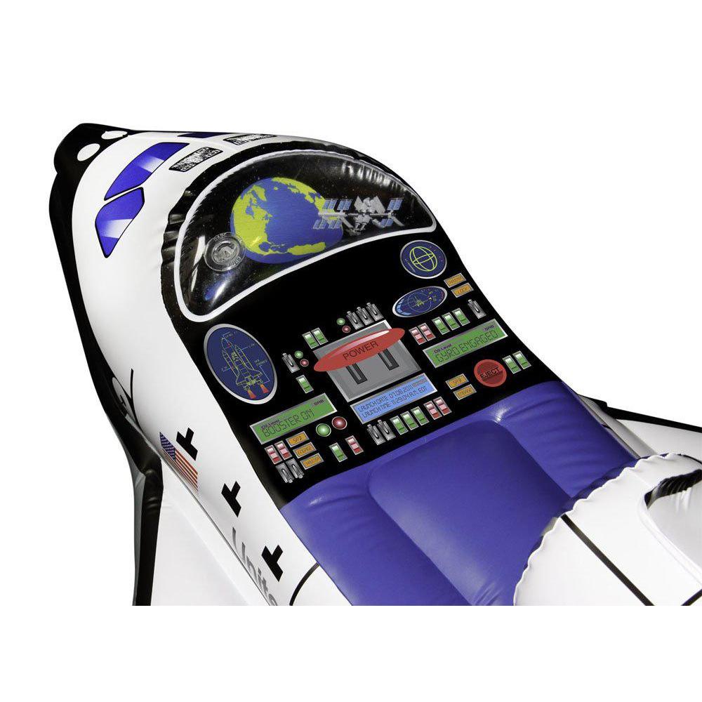 Inflatable Riding Space Shuttle aeromax junior space explorer inflatable space shuttle white, 3 and up