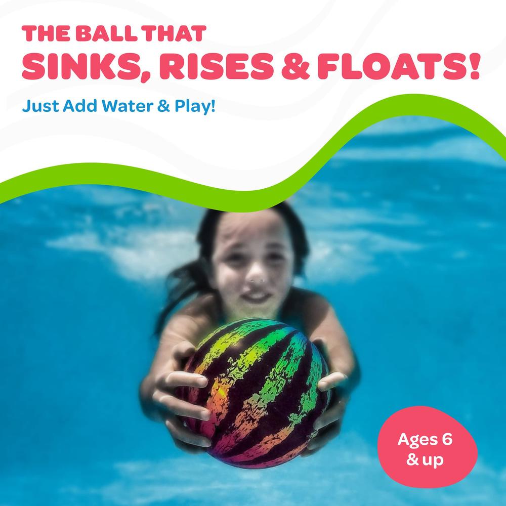 Watermelon Ball the original pool toys for kids ages 8-12 - 6.5 inch pool ball for teens, adults, family - pool games, pool toys, fun swimmin
