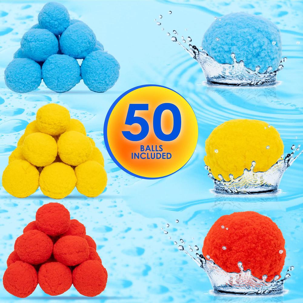 hapinest reusable water soaker balls outdoor toys and games for kids and teens boys and girls - summer activities for pool an