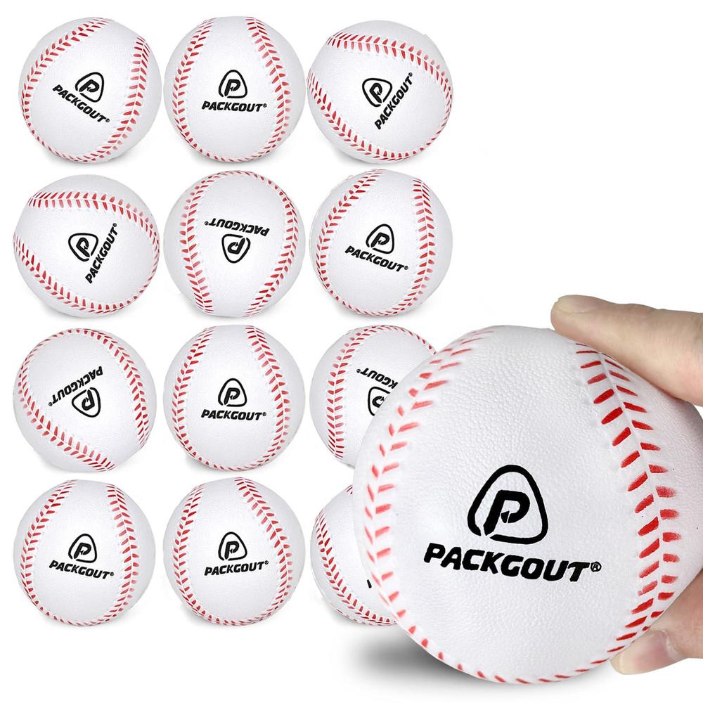 packgout soft baseballs 12 pcs foam baseballs for kids teenager players training balls