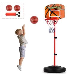 E EAKSON Toddler Basketball Hoop Stand Adjustable Height 25 ft -51 ft Mini Indoor Basketball goal Toy with Ball Pump for Kids Boys girls 