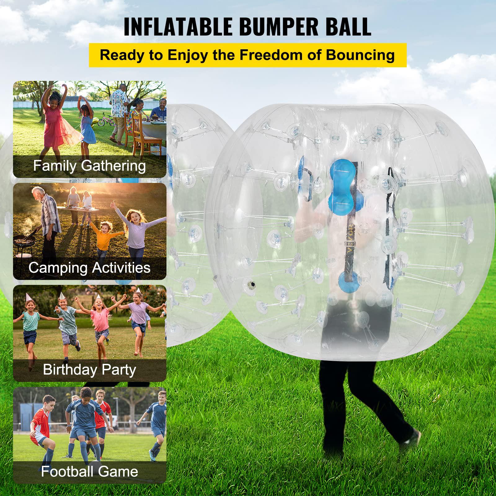 happybuy inflatable bumper balls, 2pcs bumper bubber balls 4ft, inflatable bumper ball pvc material, inflatable body zorb bal