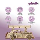 qollorette 3d wooden puzzle, diy wood craft games, brain teaser  construction toys for adults, teens, retro car and gas statio