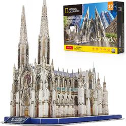 cubicfun 3d puzzles for adults national geographic st. patrick's cathedral model kits, new york architecture puzzles for adul