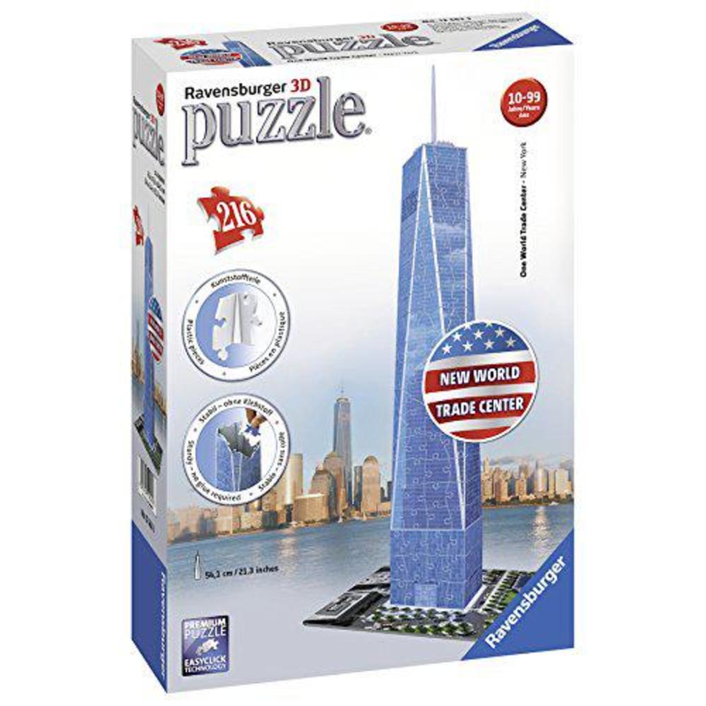 ravensburger one world trade center ny 216 piece 3d jigsaw puzzle for kids and adults - easy click technology means pieces fi