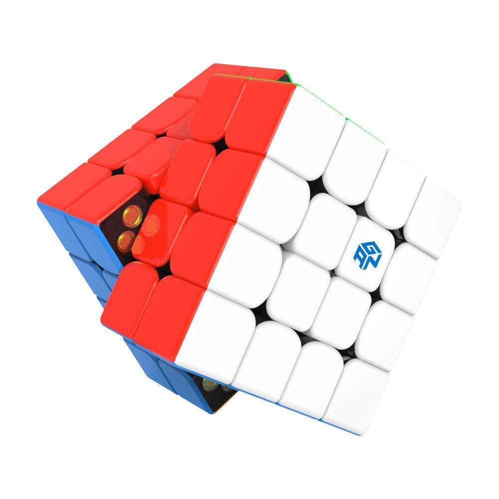 gan 460 m speed cube, 4x4 magnetic master cube gans 460m puzzle toy(stickerless)