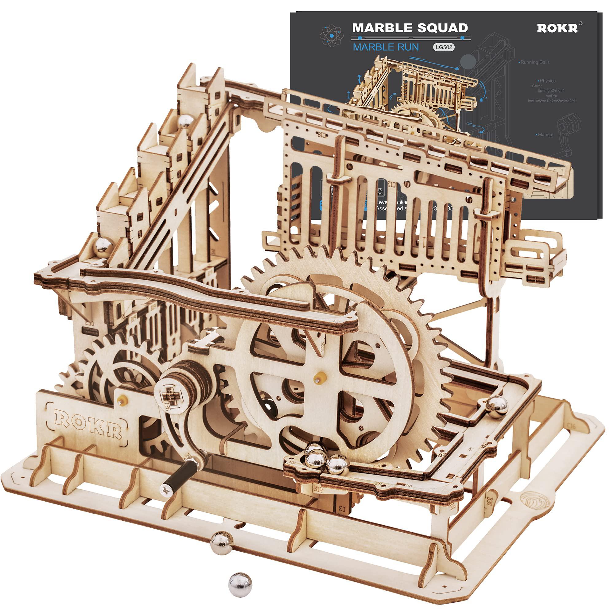 rokr 3d wooden puzzle mechanical gears set diy assembly model kits wooden craft kits brain teaser games building set best chr