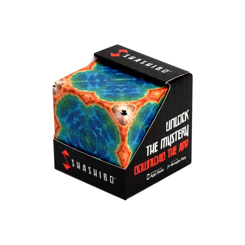 shashibo shape shifting box - award-winning, patented fidget cube w/ 36 rare earth magnets - transforms into over 70 shapes, 