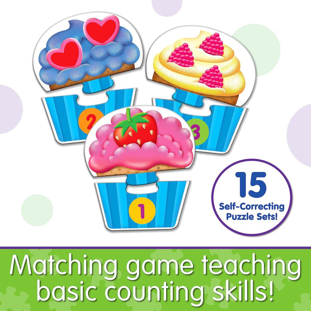 Learning Journey Int'l the learning journey: my first match it - counting cupcakes- 15 piece self-correcting matching puzzles - first learning toys 