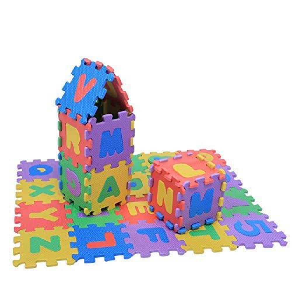 Zerodis 36pcs infant soft eva foam play puzzle mat numbers & letters baby children kids playing crawling non-toxic pad toys