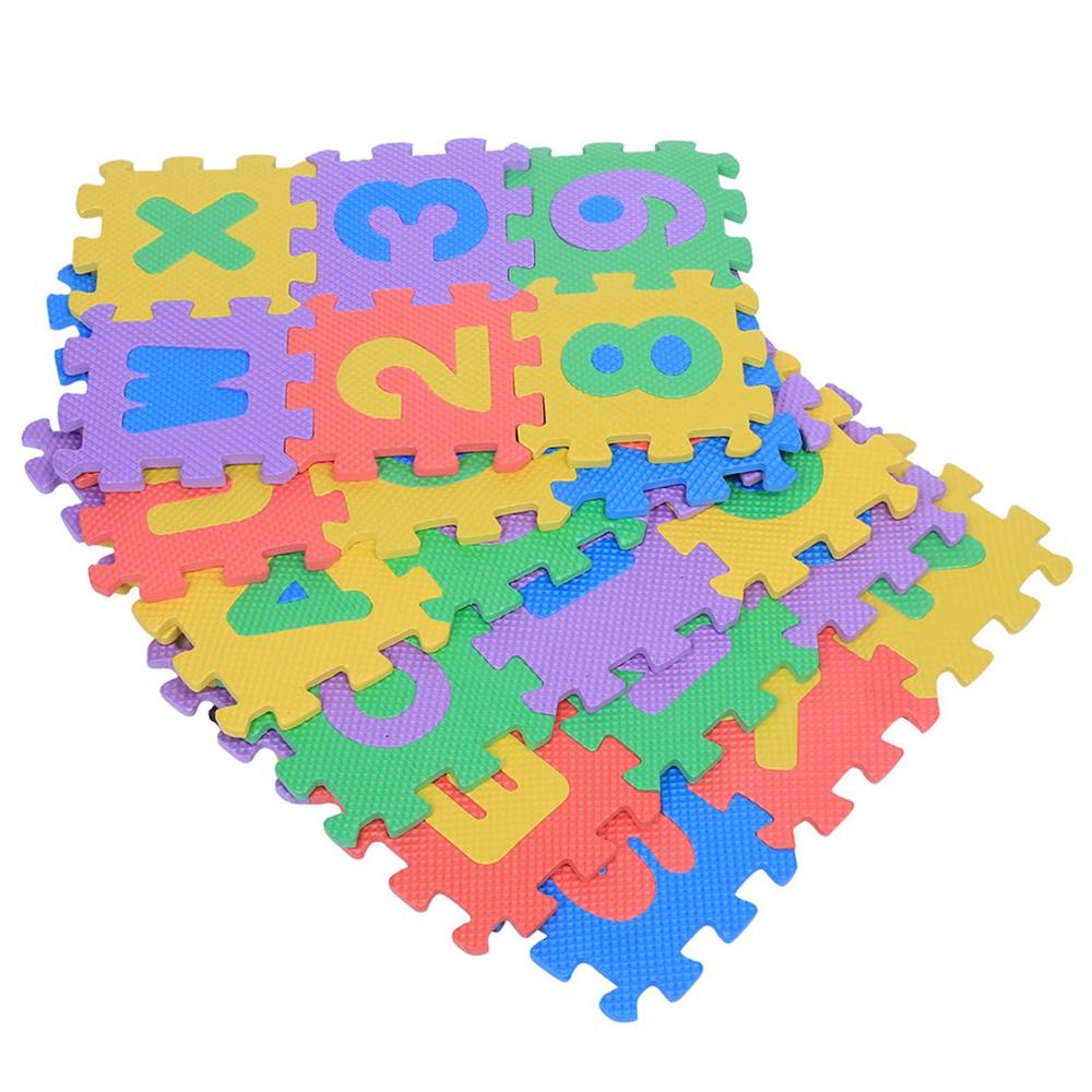 Zerodis 36pcs infant soft eva foam play puzzle mat numbers & letters baby children kids playing crawling non-toxic pad toys