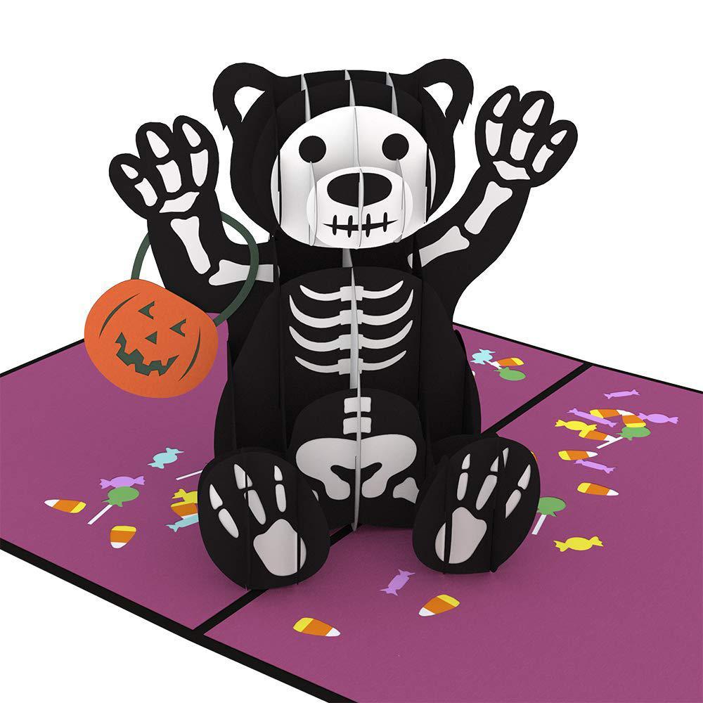 lovepop halloween bear pop up card - 3d card, halloween cards, pop up halloween card, bear greeting card, halloween card for 