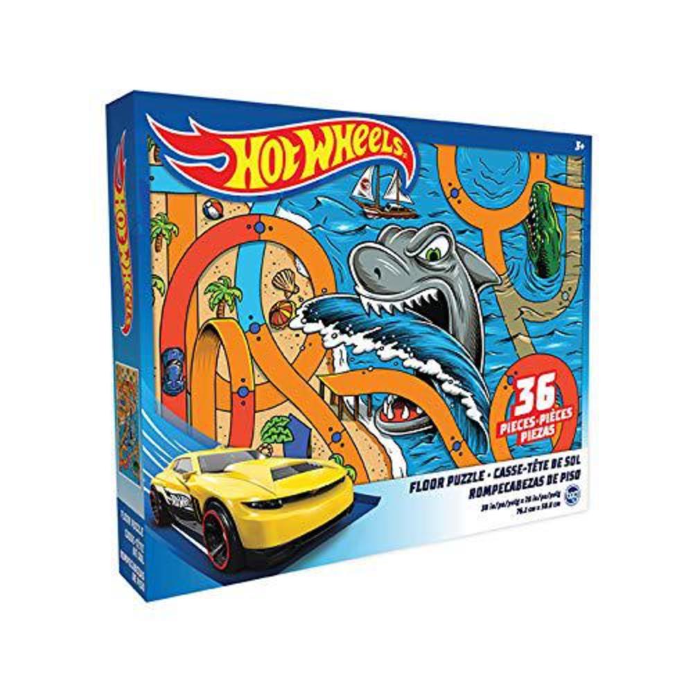 TCG TOYS hot wheels - kids floor puzzle. educational gifts for boys and girls. colorful pieces fit together perfectly. great preschool