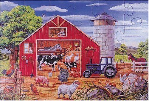 Lights, Camera, Interaction! lights camera interaction 24-piece deluxe animals in the barn cardboard floor puzzle