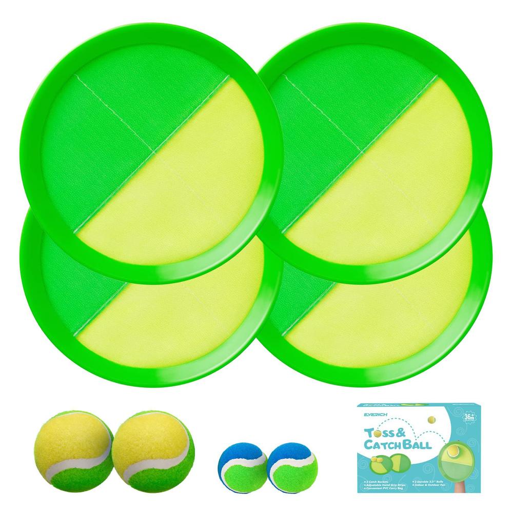paokoo toss and catch ball games for kids-paddles ball catch lawn game-upgraded version outdoor sports toys for kids/family, 
