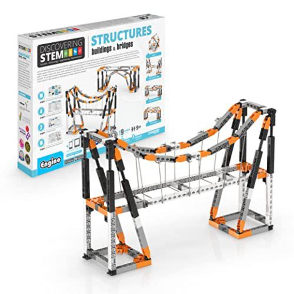 engino- stem toys, buildings & bridges, construction toys for kids 9+, educational toys, gifts for boys & girls (9 model opti