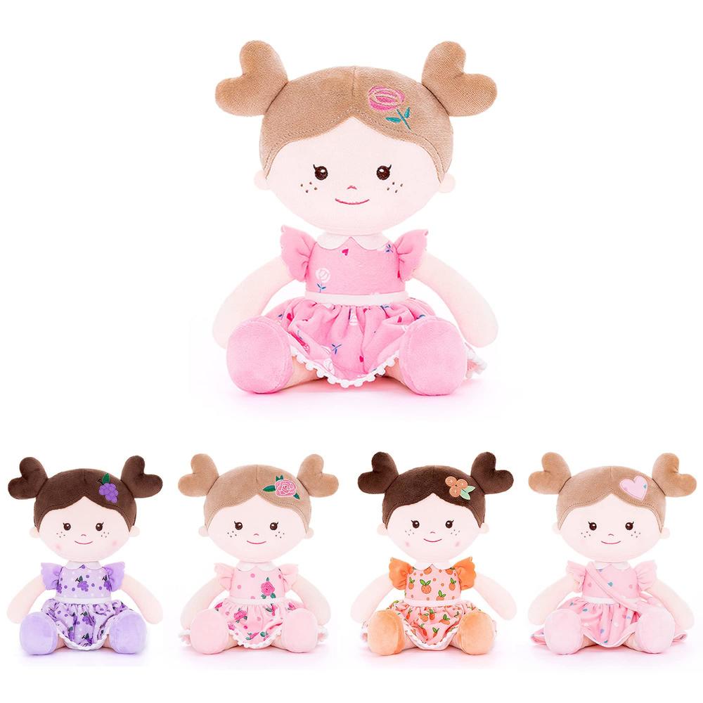 onetoo soft baby doll for girls sleeping cuddle buddy doll first baby doll plush rag doll wear love rose dress 14"?milly seri