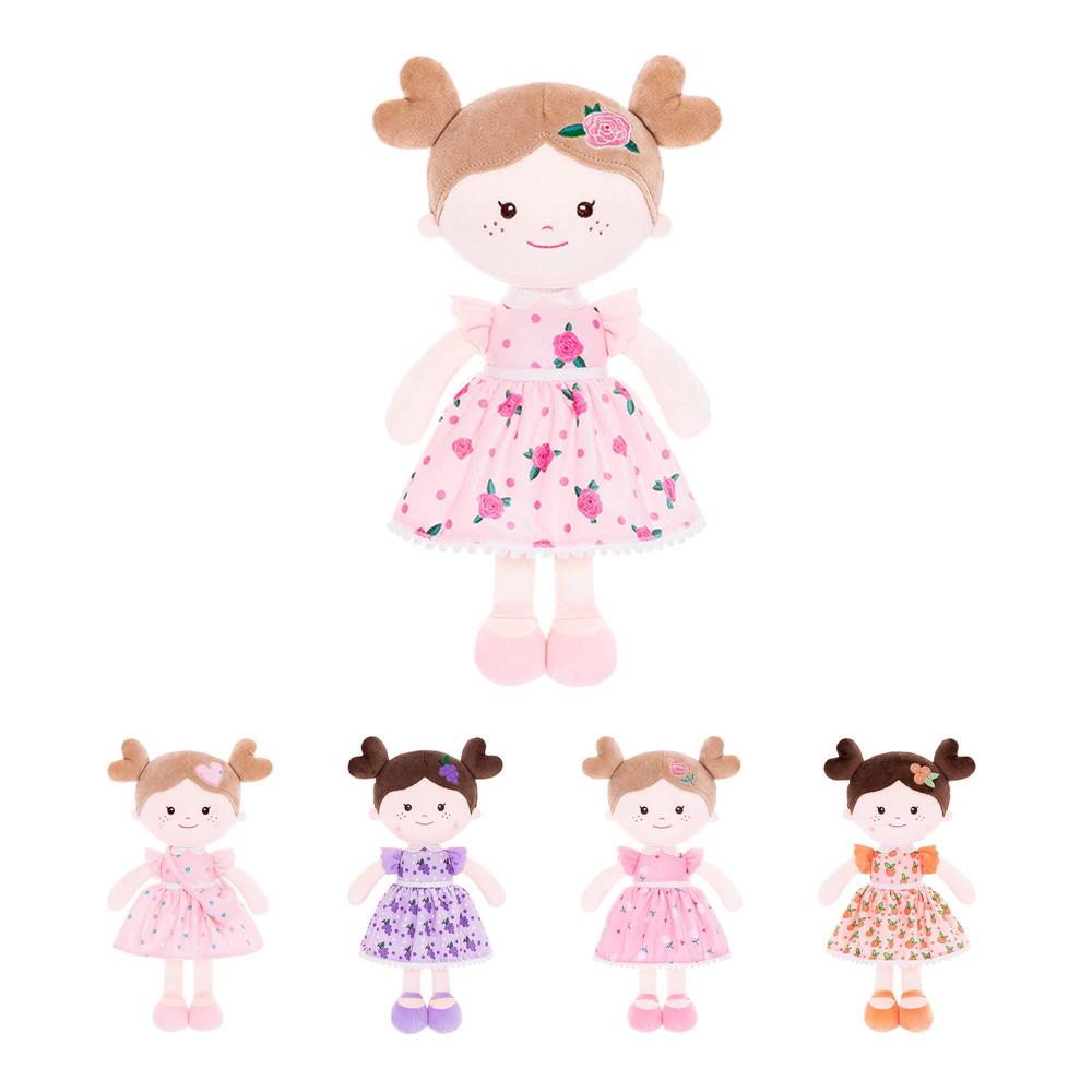 onetoo first baby doll plush rag doll sleeping cuddle buddy doll soft baby doll wear love rosebush dress 14"?milly series?