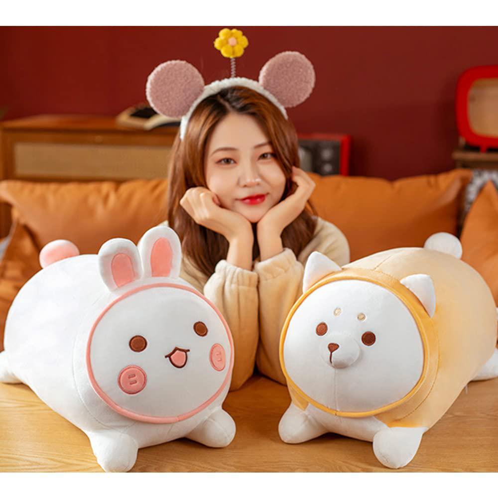 OUKEYI bunny plush toy,auspicious beginning stuffed animal anime rabbit ...
