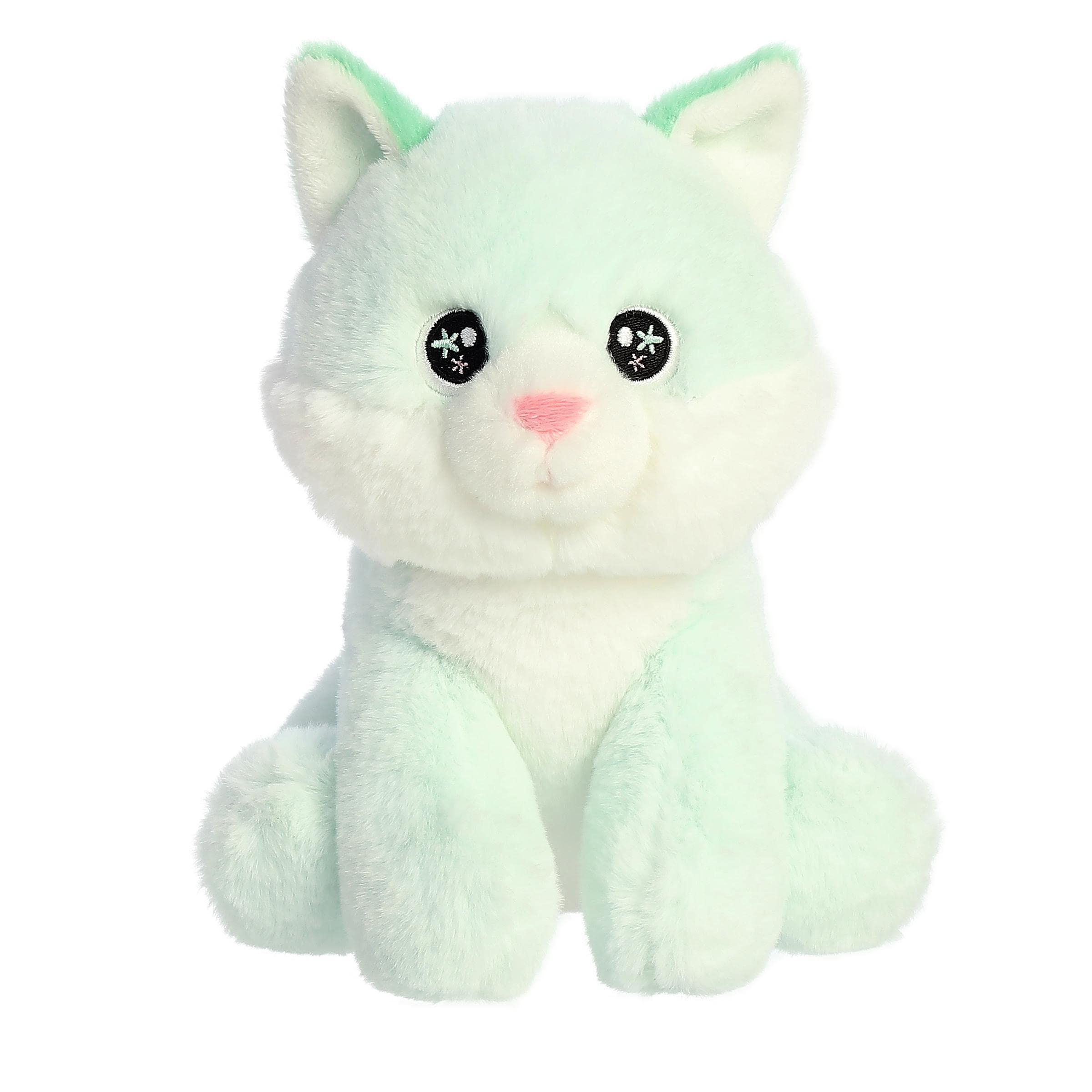 aurora eco-friendly eco nation neo kitty stuffed animal - environmental consciousness - recycled materials - green 8.5 inches