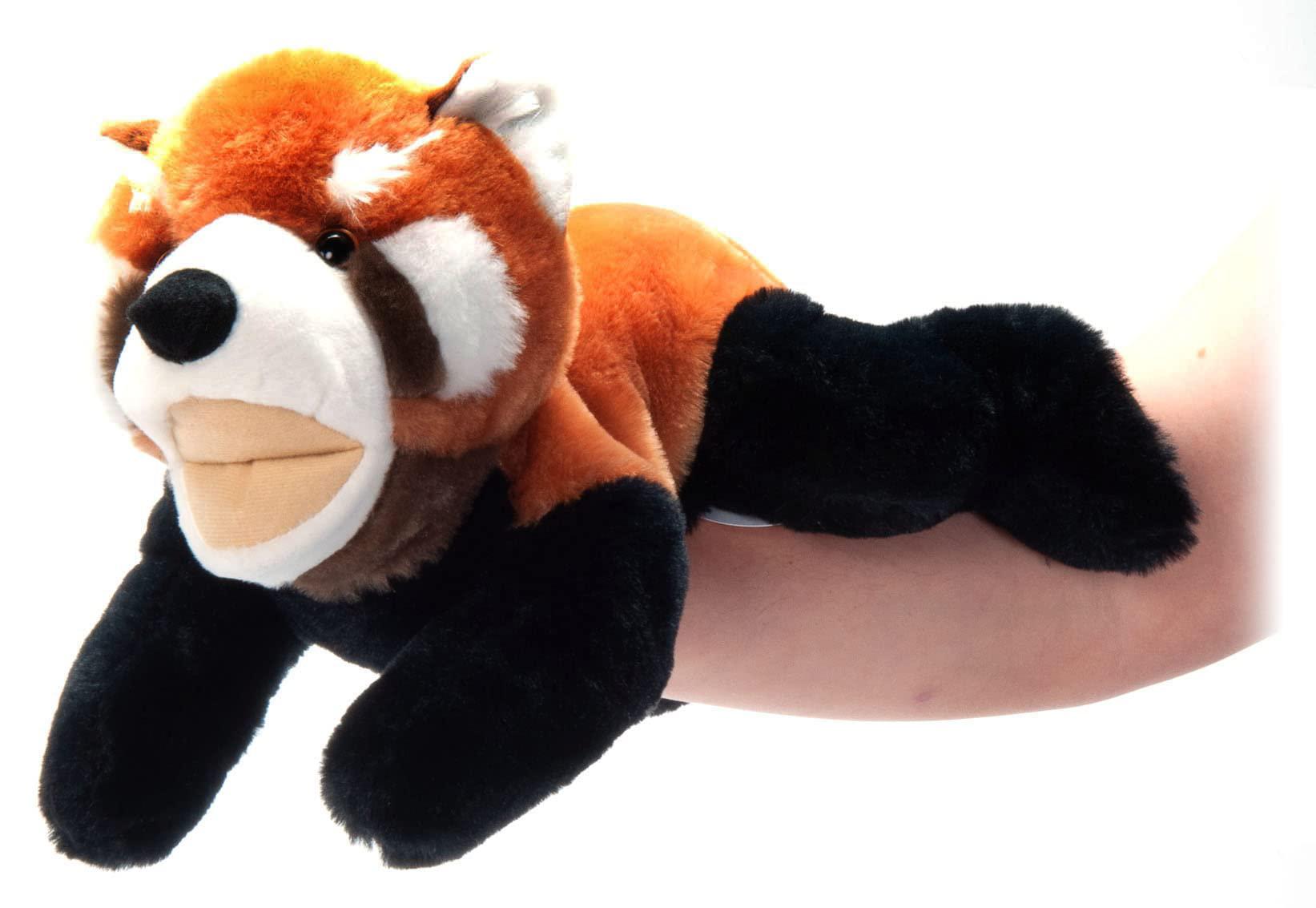 the petting zoo red panda hand puppet stuffed animal plushie, gifts for