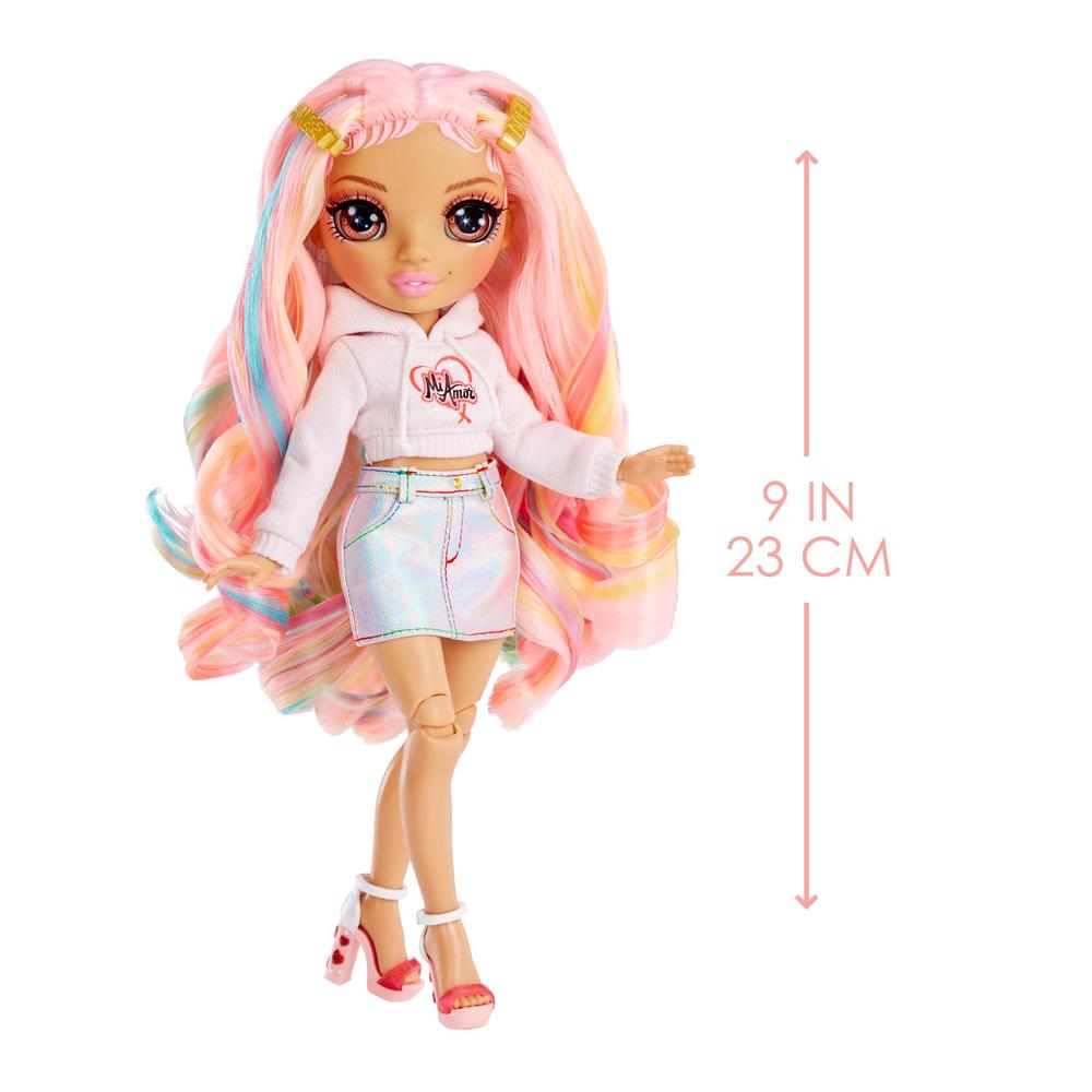 rainbow high rainbow junior high special edition kia hart - 9" pink posable fashion doll with accessories and open/close soft