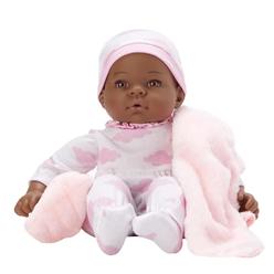 madame alexander 16" newborn baby pink cloud doll, dark skin tone
