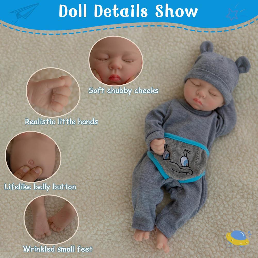 thorugod realistic reborn baby dolls silicone full body boy - 13 inch ...