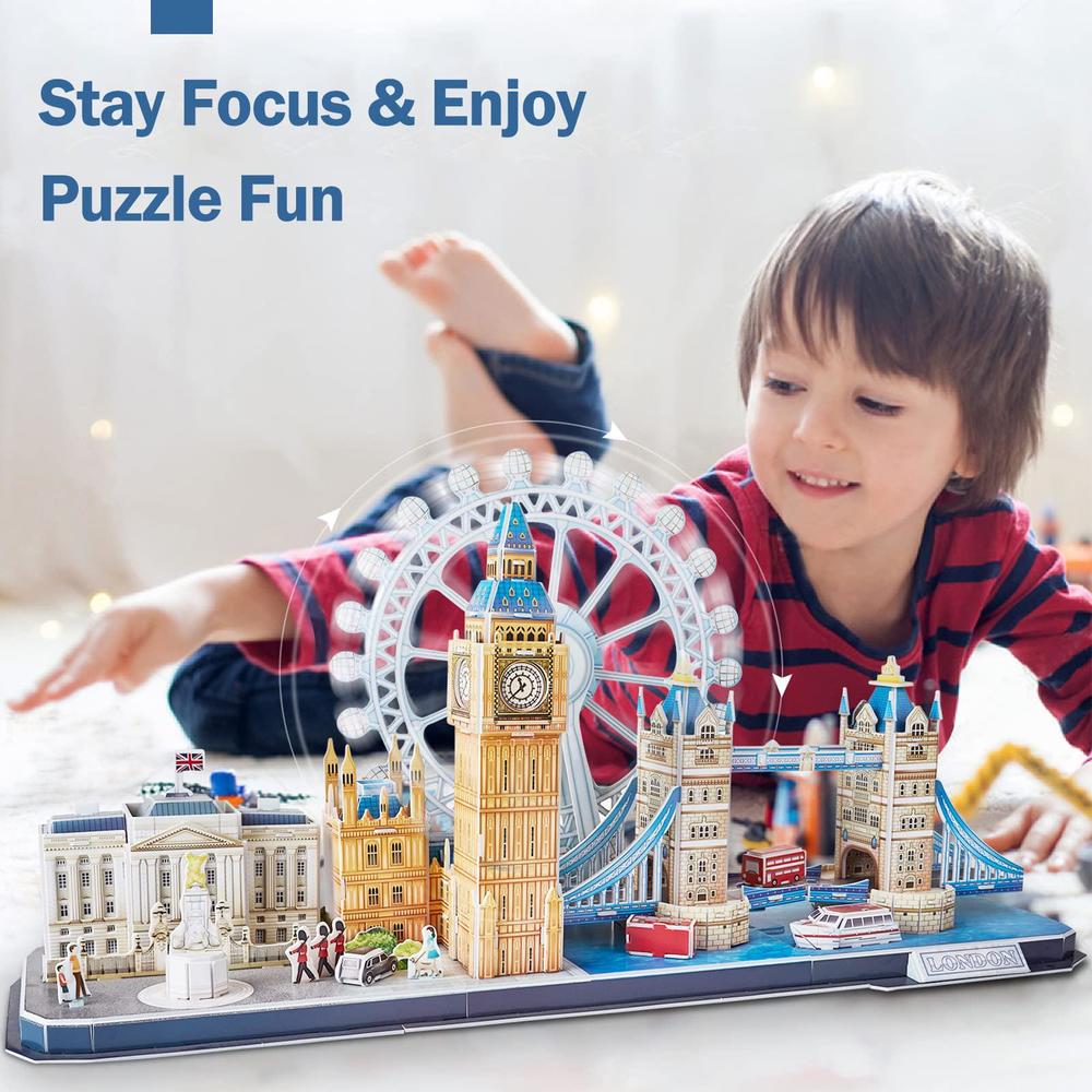CubicFun 3d puzzles for kids ages 8-10 - london city stem projects arts crafts for girls ages 8-12 - 3d puzzle birthday gifts for 8 ye