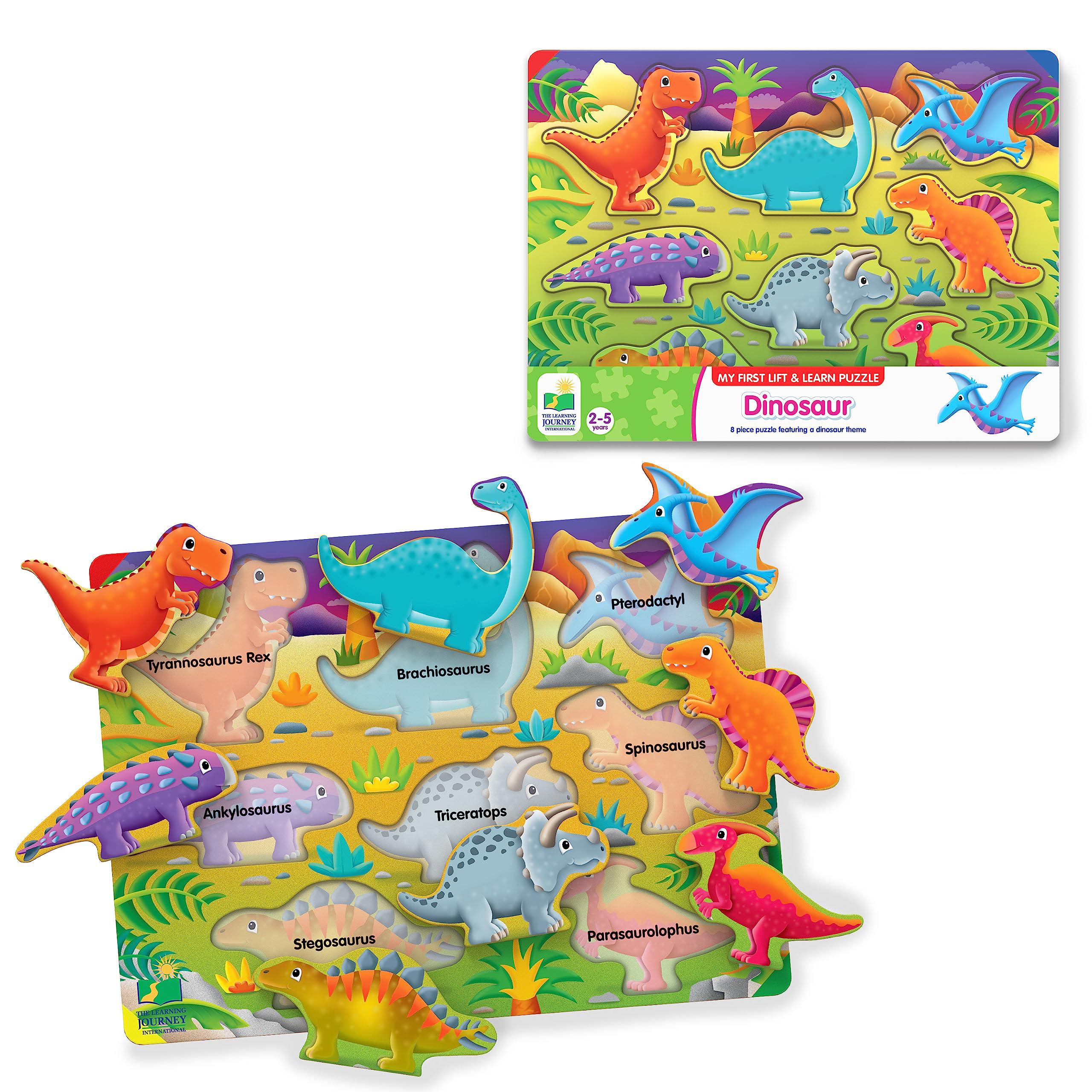 Learning Journey Int'l the learning journey: my first lift & learn - dinosaurs - early active puzzle intellectual development - boys & girls puzzle 