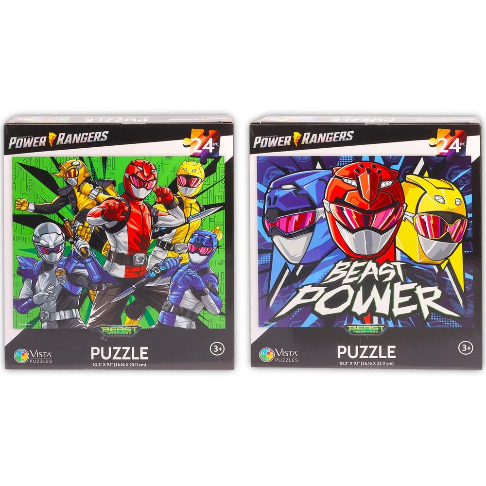 pink ranger power rangers jigsaw puzzle set for kids - bundle with 2 ...
