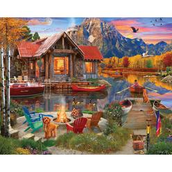 white mountain puzzles - family retreat - 1000 piece jigsaw puzzle