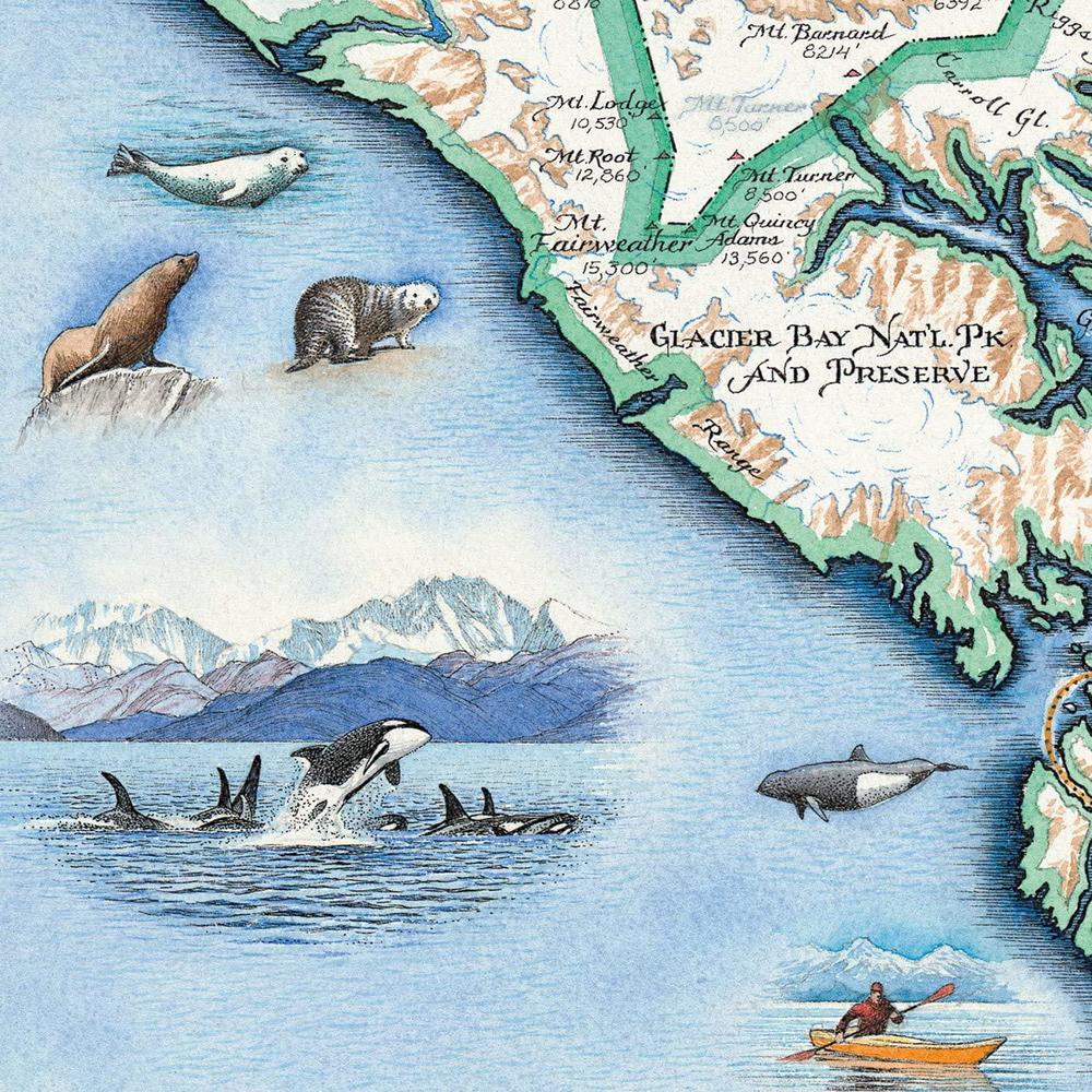 Xplorer Maps Alaska Inside Passage Map Cardboard Jigsaw Puzzle 1000 Xplorer maps alaska inside passage map cardboard jigsaw puzzle 1000