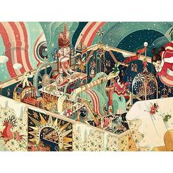 new york puzzle company - victo ngai unboxing christmas - 1000 piece jigsaw puzzle