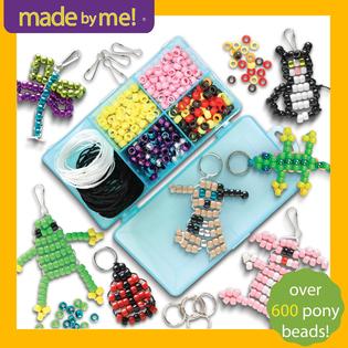 MADE BY ME made by me create your own bead pets by horizon group usa,  includes over 600 pony beads, 6 key rings, storage box & much more