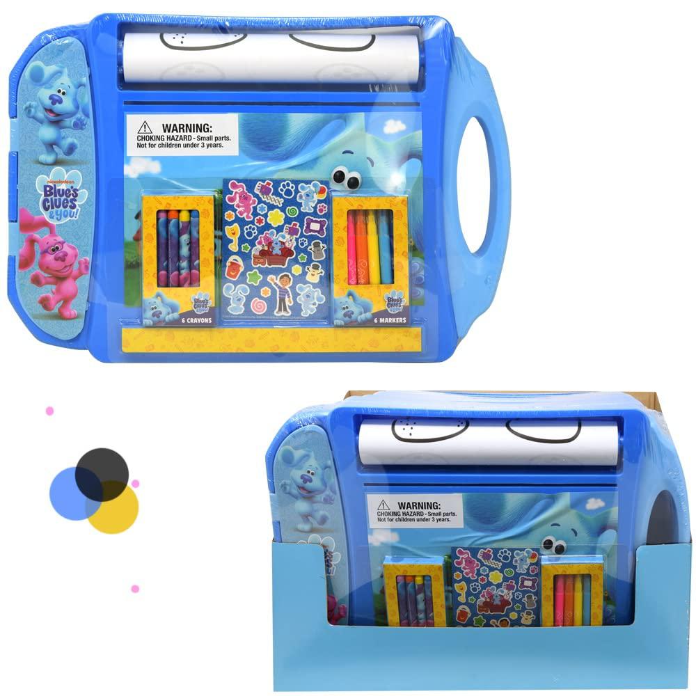 innovative designs blues clues roller art desk - blues clues art case for kids, arts and crafts mess free coloring activities