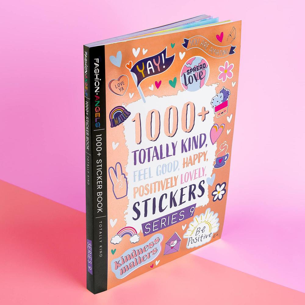 fashion angels 1000+ spread kindness stickers for kids - fun craft stickers for scrapbooks, planners, gifts and rewards, 40-p