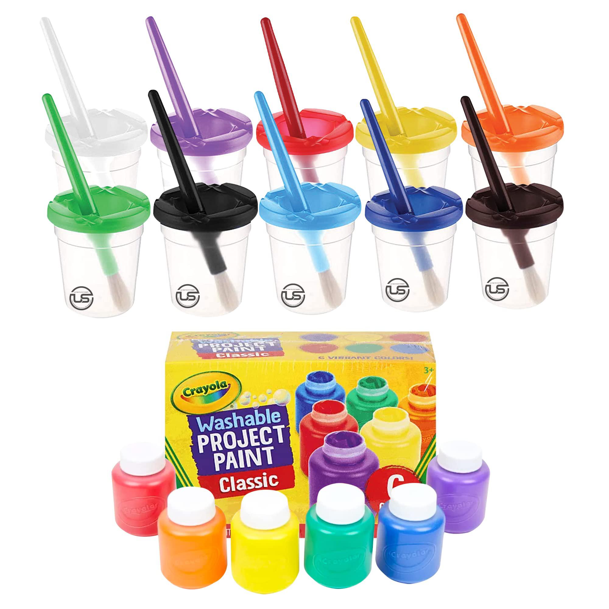 The Mega Deals kids paint set - kids paint with toddler art supplies  included, washable paint for kids with toddler paint brushes and paint